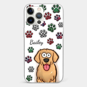 La vie serait dure sans toi - Coque de téléphone transparente personnalisée avec effet gonflé en 3D pour chien et chat - Cadeau pour propriétaires d'animaux et amoureux des animaux