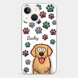 La vie serait dure sans toi - Coque de téléphone transparente personnalisée avec effet gonflé en 3D pour chien et chat - Cadeau pour propriétaires d'animaux et amoureux des animaux