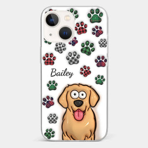 La vie serait dure sans toi - Coque de téléphone transparente personnalisée avec effet gonflé en 3D pour chien et chat - Cadeau pour propriétaires d'animaux et amoureux des animaux