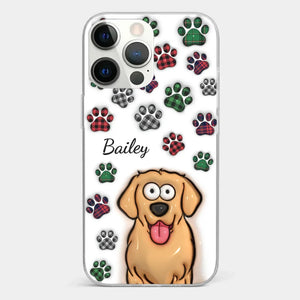 La vie serait dure sans toi - Coque de téléphone transparente personnalisée avec effet gonflé en 3D pour chien et chat - Cadeau pour propriétaires d'animaux et amoureux des animaux