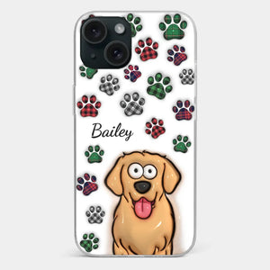 La vie serait dure sans toi - Coque de téléphone transparente personnalisée avec effet gonflé en 3D pour chien et chat - Cadeau pour propriétaires d'animaux et amoureux des animaux