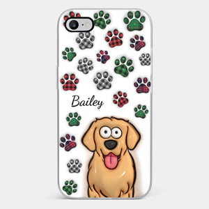 La vie serait dure sans toi - Coque de téléphone transparente personnalisée avec effet gonflé en 3D pour chien et chat - Cadeau pour propriétaires d'animaux et amoureux des animaux