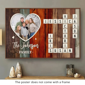 Photo personnalisée « Mes personnes préférées, ma maison pour toujours » - Affiche horizontale personnalisée pour la famille - Cadeau de Noël pour les membres de la famille