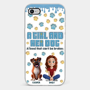 Un lien indéfectible - Coque de téléphone transparente personnalisée avec effet gonflable 3D pour chien - Cadeau pour propriétaires et amoureux des animaux