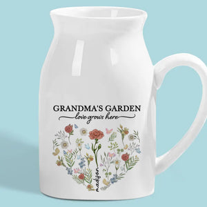 Life Doesn't Come With A Manual, It Comes With A Mother - Family Personalized Custom Home Decor Flower Vase - House Warming Gift For Mom, Grandma