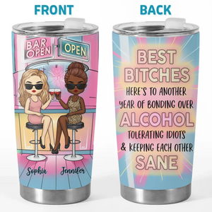 Nous sommes le chaos et le rire - Gobelet personnalisé Bestie - Cadeau pour les meilleures amies, BFF, sœurs