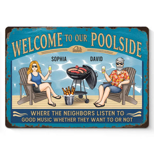 Smoke, Sip, And Savor - Couple Personalized Custom Home Decor Metal Sign - House Warming Gift For Yourself, Husband Wife, Best Friends, Family Members