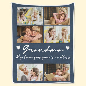 Couverture personnalisée avec photo « Vous êtes au cœur de notre histoire » - Cadeau pour maman et grand-mère
