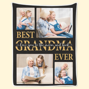 Couverture personnalisée avec photo « Meilleure grand-mère de tous les temps » - Cadeau pour grand-mère et petit-enfant