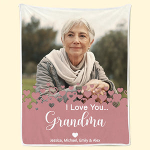 Couverture personnalisée avec photo « Je t'aime plus que je ne peux le dire » - Cadeau pour maman et grand-mère