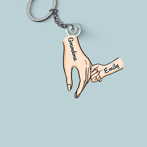 Là où l'amour grandit - Porte-clés personnalisé en acrylique de forme personnalisée pour la famille - Cadeau pour maman, grand-mère