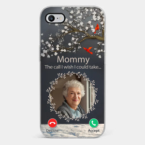 Photo personnalisée : un geste personnalisé qui apporte réconfort et paix - Étui de téléphone transparent personnalisé commémoratif - Cadeau de condoléances pour les membres de la famille