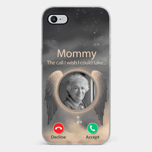 Photo personnalisée « Parce que leur amour continue de vous guider » – Étui de téléphone transparent personnalisé commémoratif – Cadeau de condoléances pour les membres de la famille