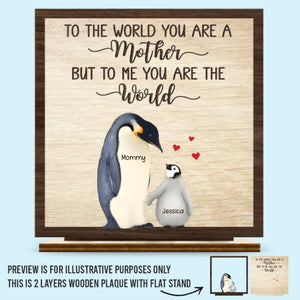 Blottis dans l'amour, toujours - Plaque en bois personnalisée à 2 couches avec support plat - Cadeau de pendaison de crémaillère pour maman et grand-mère