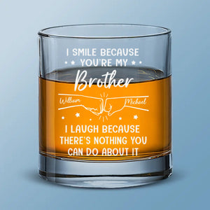 A Brother Is A Lifetime Bond - Family Personalized Custom Whiskey Glass - Gift For Family Members