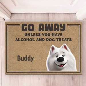 Boissons interdites, friandises interdites, entrée interdite - Tapis décoratif personnalisé pour chien et chat - Cadeau de pendaison de crémaillère pour propriétaires et amoureux des animaux