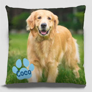 Photo personnalisée : tout ce dont vous avez besoin, c'est d'amour et d'un animal de compagnie ! Coussin personnalisé pour chien et chat ! Cadeau pour les propriétaires et les amoureux des animaux.