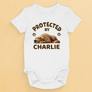 Heureux d'être avec toi - Body bébé personnalisé avec chien - Cadeau de naissance, cadeau pour les propriétaires d'animaux et les amoureux des animaux