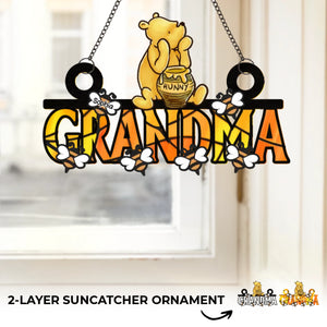 L'amour entre une grand-mère et son petit-enfant est éternel - Ornement attrape-soleil personnalisé à suspendre à la fenêtre - Fête des Mères, cadeau pour maman, grand-mère