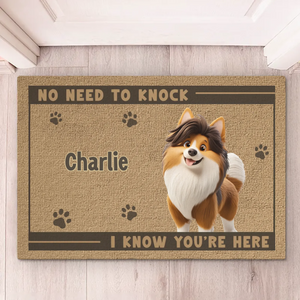 Là où il y a de l'amour, il y a un chien - Tapis décoratif personnalisé pour chien - Cadeau de pendaison de crémaillère pour les propriétaires d'animaux et les amoureux des animaux
