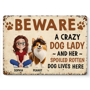 Poils de chien, nez mouillé et amour infini à l'intérieur - Plaque en métal personnalisée pour décoration d'intérieur - Cadeau de pendaison de crémaillère pour propriétaires et amoureux des animaux