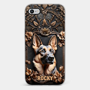 Votre animal de compagnie est un ami fidèle pour la vie - Coque de téléphone transparente personnalisée avec effet gonflable 3D pour chien - Cadeau pour les propriétaires et les amoureux des animaux