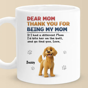 Merci d'être notre maman - Mug personnalisé pour chien - Cadeau pour les propriétaires d'animaux et les amoureux des animaux