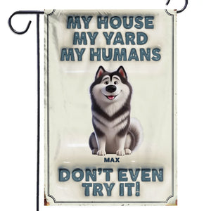 Entrée interdite sans friandises - Drapeau personnalisé 3D gonflable pour chien et chat - Cadeau pour propriétaires et amoureux des animaux