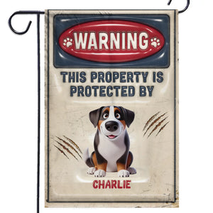 Alerte, agents à fourrure vous surveillent ! Drapeau personnalisé 3D gonflable pour chien et chat ! Cadeau pour propriétaires et amoureux des animaux.