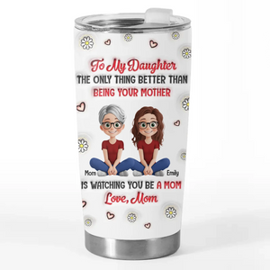 Je te regarde devenir maman - Gobelet personnalisé avec effet gonflable 3D imprimé pour la famille - Fête des Mères, cadeau pour maman, fille