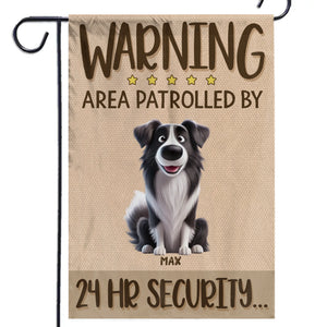 Amour féroce, garde intrépide – Drapeau personnalisé pour chien – Cadeau pour propriétaires et amoureux des animaux