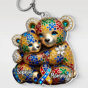 Amour indestructible, lien indéfectible - Porte-clés personnalisé en acrylique de forme personnalisée pour la famille - Fête des Mères, cadeau pour maman, grand-mère
