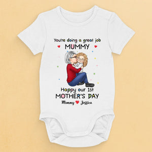 Tu fais du bon travail, maman ! - Body bébé personnalisé pour la famille - Cadeau pour la fête des mères, baby shower, première maman