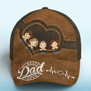 Plus qu'un titre, papa est notre héros - Casquette personnalisée pour la famille, casquette classique à imprimé intégral - Nouveauté, fête des pères, cadeau pour papa, grand-père