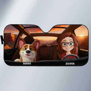 Paw-Sitively, la meilleure maman de chien au monde ! Pare-soleil personnalisé pour pare-brise de voiture, protection de fenêtre de voiture, cadeau pour la fête des Mères et les amoureux des animaux.