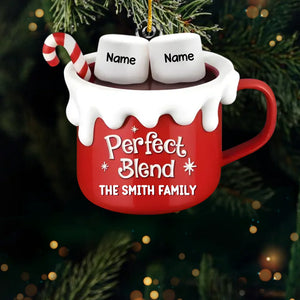 Mélange parfait - Ornement personnalisé pour la famille - Forme personnalisée en acrylique - Cadeau de Noël pour les membres de la famille