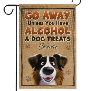 Bonnes boissons, bonnes friandises, bonne compagnie - Drapeau personnalisé pour chien - Cadeau pour propriétaires et amoureux des animaux