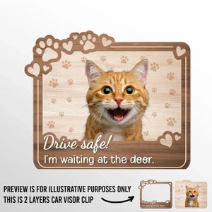 Photo personnalisée « Personne ne me fait de câlins comme toi » - Clip de pare-soleil de voiture personnalisé pour chien et chat - Cadeau pour propriétaires et amoureux des animaux
