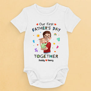 Équipe Papa depuis le premier jour - Body bébé personnalisé pour toute la famille - Fête des Pères, cadeau de naissance, cadeau pour premier papa, bébé, nouveau-né