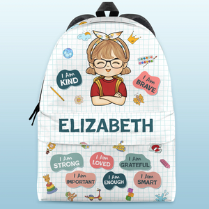 Je suis aimé - Sac à dos personnalisé pour enfant - Cadeau de rentrée scolaire pour enfant