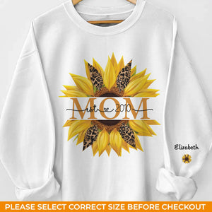 Maman, épanouie d'amour - Sweat-shirt unisexe personnalisé avec motif sur la manche - Fête des Mères, cadeau pour maman et grand-mère