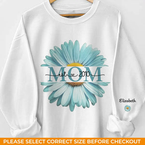 A Love That Blossoms - Family Personalized Custom Unisex Sweatshirt, Hoodie With Design On Sleeve - Mother's Day, Gift For Mom, Grandma