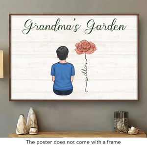 Heureux d'être appelé grand-mère - Affiche horizontale personnalisée pour la famille - Cadeau pour grand-mère
