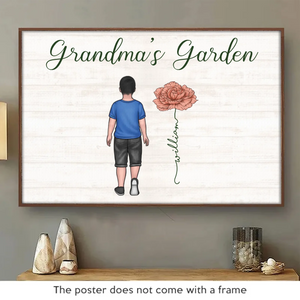 Je serai là pour toi - Affiche horizontale personnalisée pour la famille - Cadeau pour grand-mère