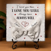 Custom Square Shaped Stone With Stand - Personalized Anniversary Wedding Gifts For Husband And Wife, Him And Her - You Are My Safe Place