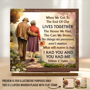 Custom 2-Layered Wooden Plaque - Personalized Anniversary Wedding Gifts For Husband And Wife, Him And Her - Better With You