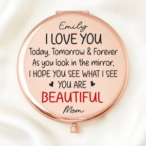 Custom Compact Mirror - Personalized Birthday Gifts For Daughter - My Daughter, My Forever Love