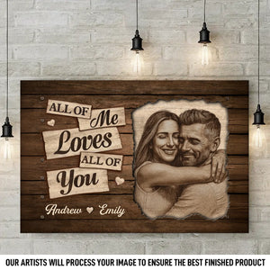 Custom Photo Horizontal Canvas - Personalized Anniversary Wedding Gifts For Husband And Wife, Him And Her - Together Life Feels Kinder