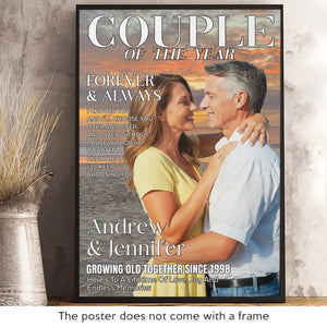 Custom Photo Vertical Poster - Personalized Anniversary Wedding Gifts For Husband And Wife, Him And Her - Love Grows Where We Stand