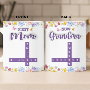 Custom Scrabble 3D Inflated Effect Printed Mug - Personalized Mother's Day Birthday Gifts For Mom, Grandma - Blessed This Mother’s Day